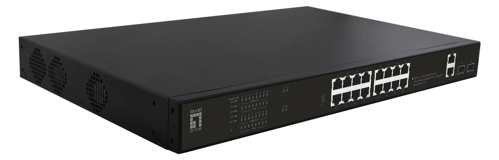 LevelOne GEP-2021 - Switch - 16 x 10/100/1000 (PoE), Ansicht 2