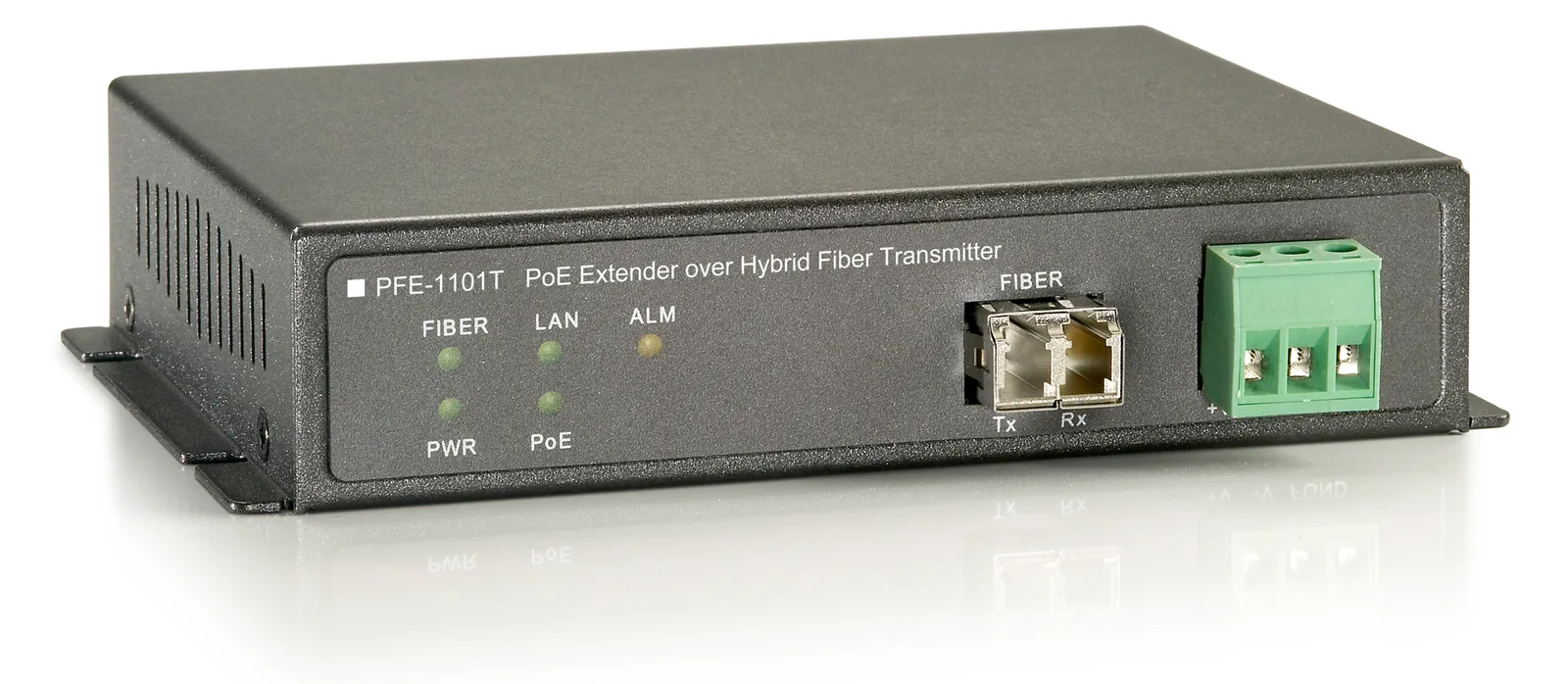 LevelOne PFE-1101T PoE Extender over Hybrid Fiber, Transmitter, 120W, Ansicht 3