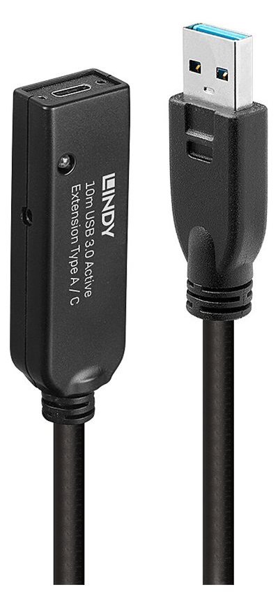 Lindy 10m USB 3.0 Aktivverlängerung Typ A an C - Kabel - Digital/Daten