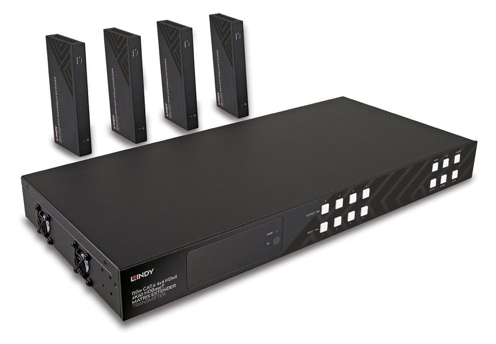 Lindy 150m Cat.6 4x4 HDMI 4K60 HDBaseT Matrix Extender
