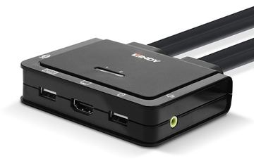 Lindy 2 Port HDMI 18G, USB Type C, USB 2.0 & Audio Cable KVM Switch von LumaTech