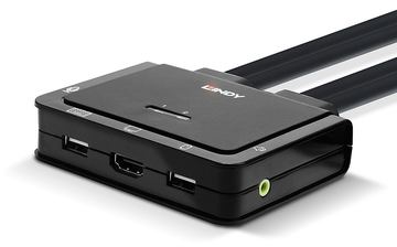Lindy 2 Port HDMI 2.0, USB 2.0 & Audio Cable KVM Switch von LumaTech