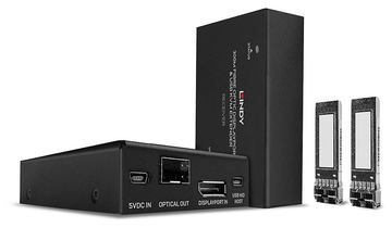 Lindy 300m Fibre Optic DisplayPort 1.2 & USB KVM Extender von LumaTech