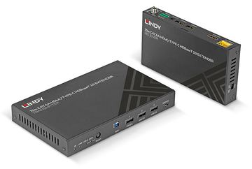 Lindy 70m Cat.6A TypeC & HDMI HDBaseT 3.0 KVM Extender - Digital/Display/Video - KVM von LumaTech