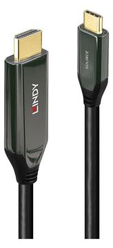 Lindy Adapterkabel - 24 pin USB-C männlich zu HDMI männlich - 1 m - abgeschirmt - Schwarz - rund, unterstützt 8K 60 Hz von LumaTech