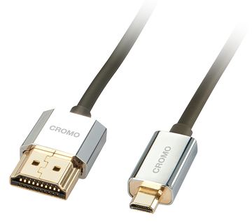 Lindy CROMO Slim High-Speed-HDMI-Kabel mit Ethernet - HDMI mit Ethernetkabel - mikro HDMI (M) von LumaTech