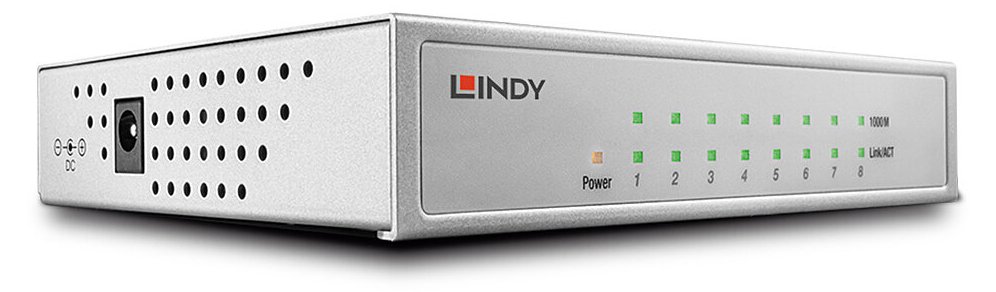 Lindy Gigabit Desktop Switch - Switch - 8 x 10/100/1000