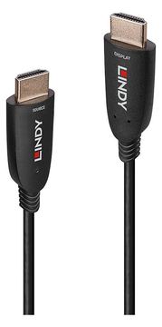 Lindy HDMI-Kabel - HDMI männlich zu HDMI männlich - 100 m - Hybrid Kupfer/Kohlefaser - Schwarz - unterstützt 8K 60 Hz von LumaTech