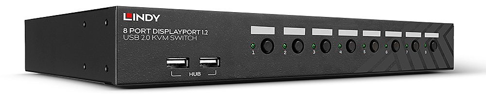 Lindy KVM-/Audio-Switch - 8 x DisplayPort / Audio / USB