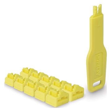 Lindy LAN-Portblockierung mit Schlüssel - Gelb von LumaTech