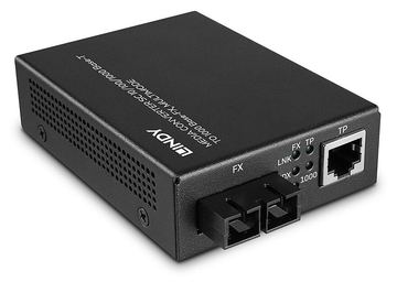Lindy Medienkonverter - 100Mb LAN, GigE (optisch) von LumaTech