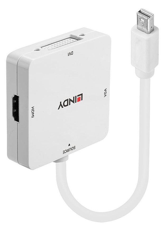 Lindy Mini-DP 1.2 an HDMI 4K30/DVI/VGA Adapter