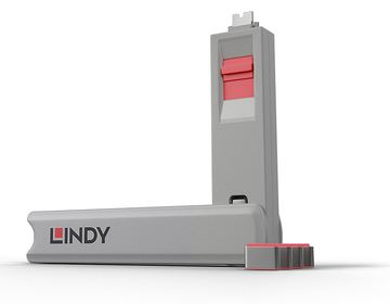 Lindy Schloss für USB-C-Port - Rot von LumaTech