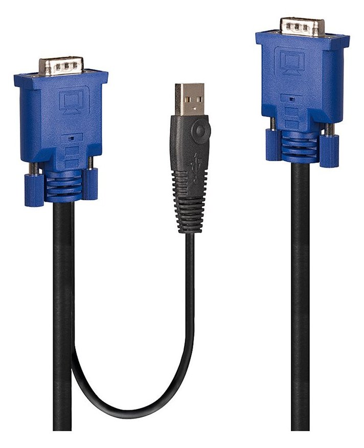 Lindy Tastatur- / Video- / Maus- (KVM-) Kabel - USB, HD-15 (VGA)