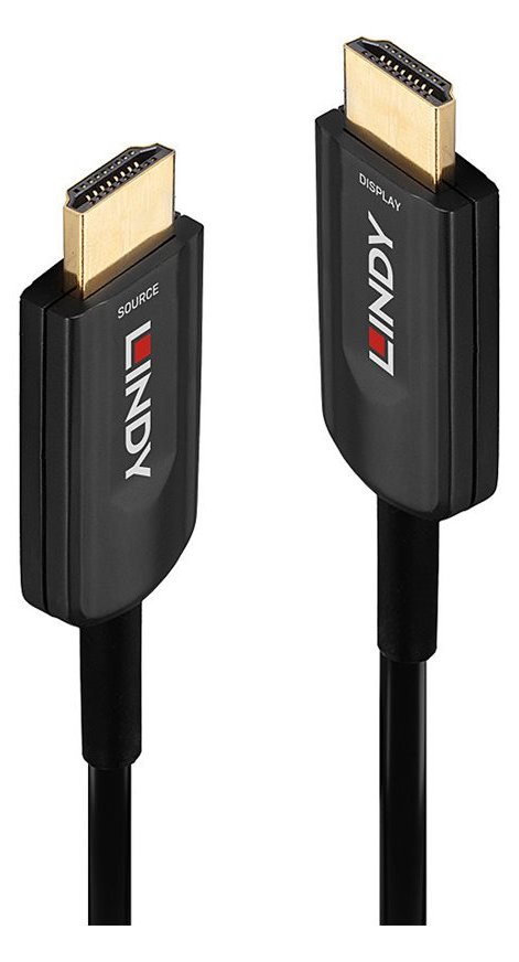Lindy Ultra High Speed - HDMI-Kabel - HDMI männlich zu HDMI männlich - 15 m - Hybrid Kupfer/Kohlefaser - Schwarz - rund
