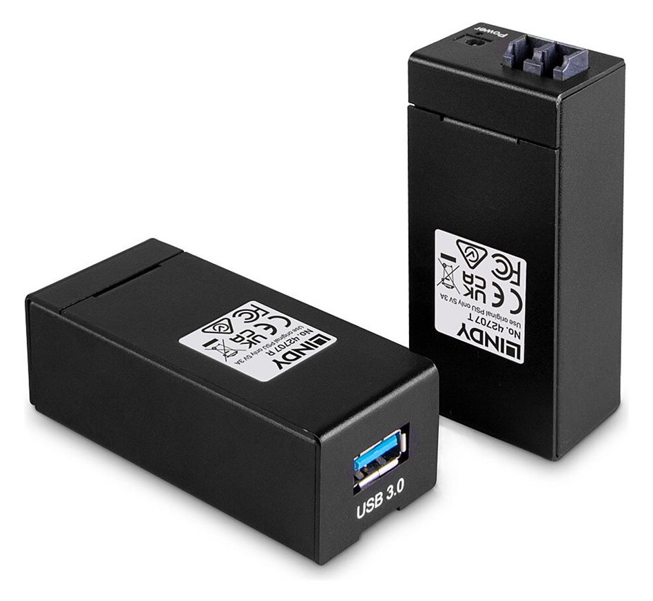 Lindy USB 3.1 Gen1 Fibre Optic Extender (Transmitter and Receiver units)
