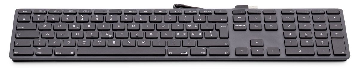 LMP KB-1243 - Volle Größe (100%) - Kabelgebunden - USB - Membran Key Switch - Grau - TL: Italienisch, QWERTY