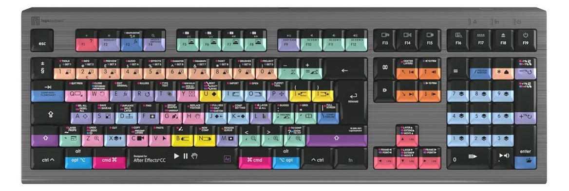 Logickeyboard Adobe After Effects Astra 2 - Tastatur - TL: UK, QWERTY