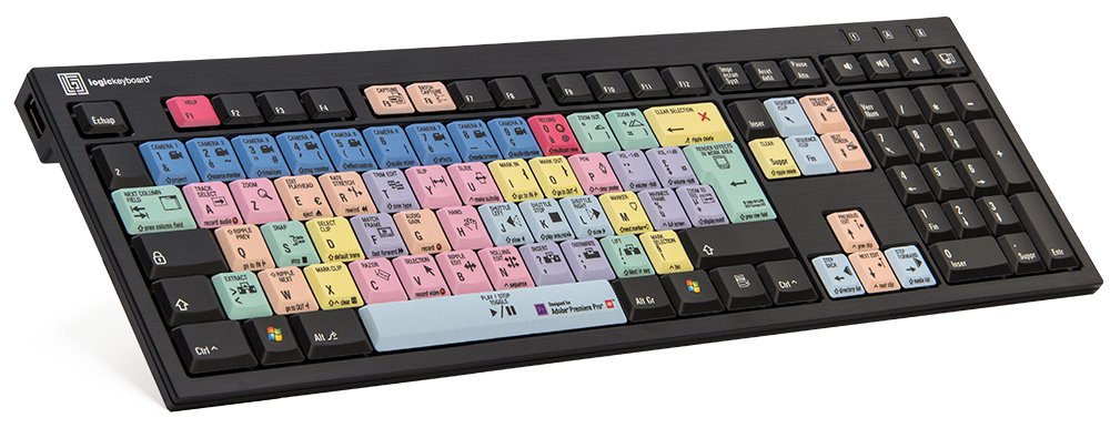 Logickeyboard Adobe Premiere Pro CC Nero Slim Line - TL: Französisch, AZERTY