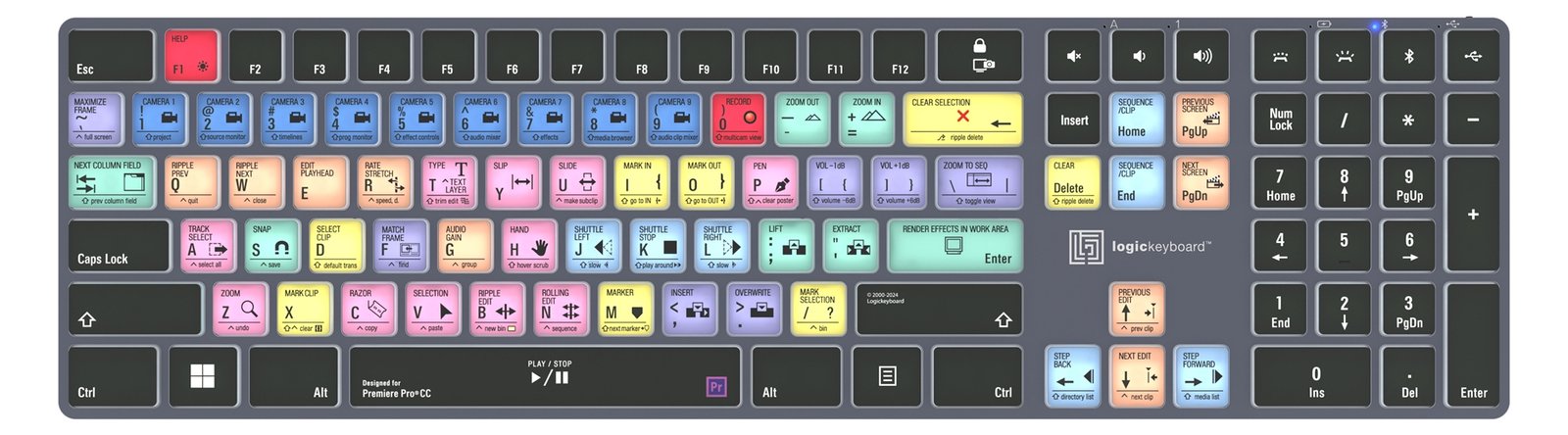 Logickeyboard Adobe Premiere Pro CC Titan - TL: UK, QWERTY