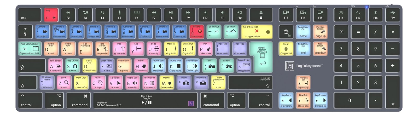 Logickeyboard Adobe Premiere Pro CC Titan LKB-PPROCC-TM-UK - TL: UK, QWERTY