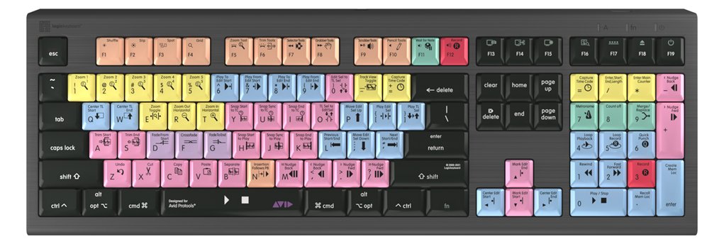Logickeyboard ASTRA 2 - Volle Größe (100%) - Kabelgebunden - USB - Scherenschalter - Schwarz - TL: Französisch, AZERTY