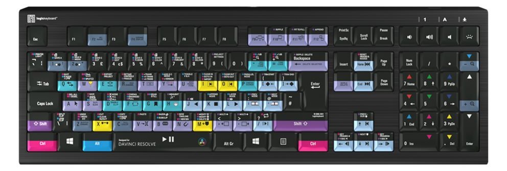 Logickeyboard Davinci Resolve 17 Astra 2 - Tastatur - hintergrundbeleuchtet - TL: UK, QWERTY