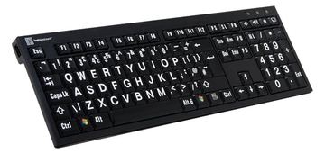 Logickeyboard Largeprint - Tastatur - USB - Weiß - TL: Französisch, AZERTY von LumaTech