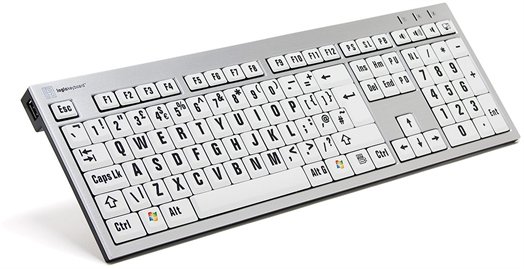 Logickeyboard Largeprint Slimline - Tastatur - TL: UK, QWERTY