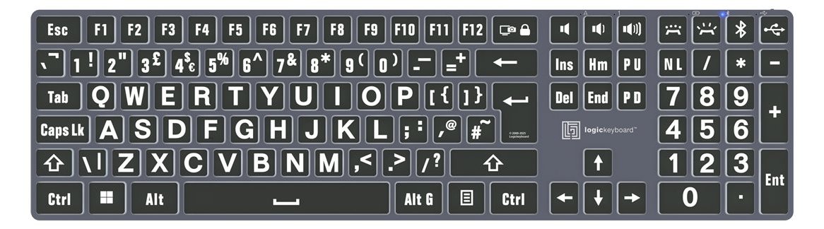 Logickeyboard Largeprint TITAN - Tastatur - Windows - TL: UK, QWERTY