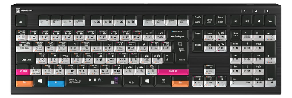 Logickeyboard LKB-AEPP-A2PC-FR - Volle Größe (100%) - Kabelgebunden - USB - Schwarz - TL: Französisch, AZERTY