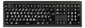 Logickeyboard LKB-LPWB-A2M-DE - Volle Größe (100%) - Kabelgebunden - USB - Schwarz - TL: Deutsch, QWERTZ von LumaTech