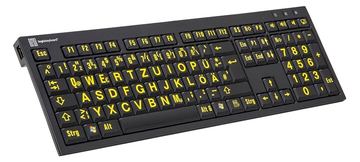 Logickeyboard XL Print PC Slim Line NERO - Tastatur - TL: Deutsch, QWERTZ von LumaTech