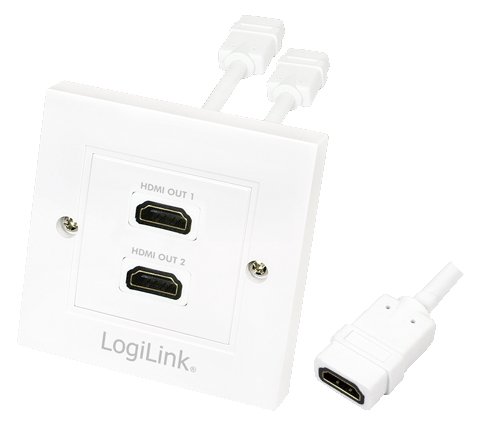 LogiLink Anschlussdose, Unterputz - HDMI X 2