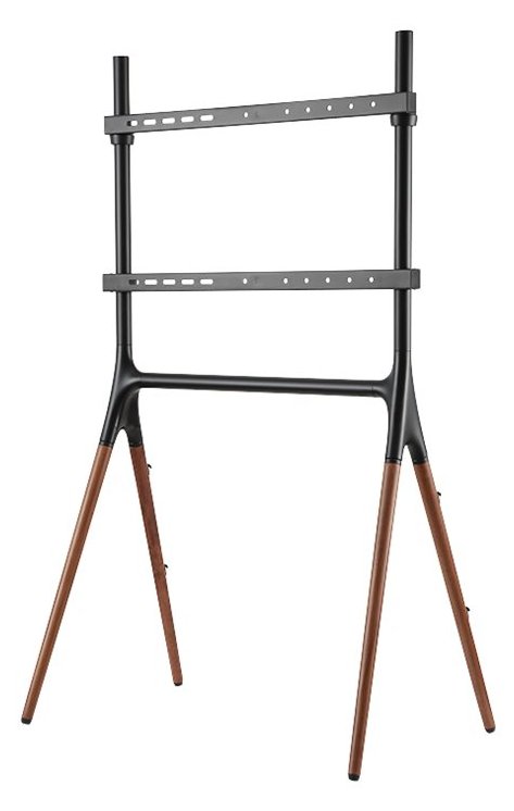 LogiLink Aufstellung - für LCD TV - Aluminium, Stahl, Walnussholz - Schwarz, Walnussholz