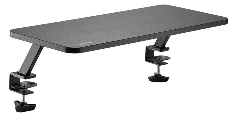 LogiLink Aufstellung - Riser - für Monitor - 650 mm lang - Kunststoff, Stahl, Graukarton - Schwarz