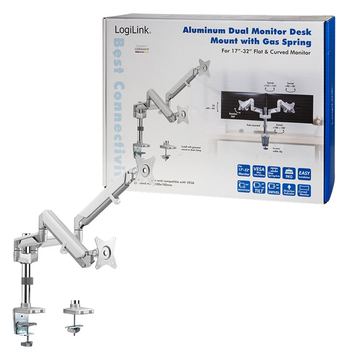 LogiLink Befestigungskit - einstellbarer Arm - Kunststoff, Aluminium, Stahl - Bildschirmgröße: 43.2-81.3 cm (17-32) von LumaTech