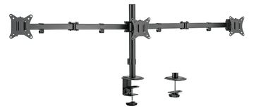LogiLink Befestigungskit (Tischmontage) - einstellbarer Doppelarm - für 3 Monitore bis zu 27 - Armlänge: 658 mm von LumaTech