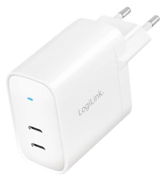LogiLink Netzteil - GaN-Technologie - 40 Watt - 3 A - Fast Charge, PD/PPS - 2 Ausgabeanschlussstellen (2 x USB-C) von LumaTech