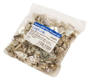 LogiLink Netzwerkanschluss - RJ-45 (M) - abgeschirmt - CAT 5e (Packung mit 100) von LumaTech