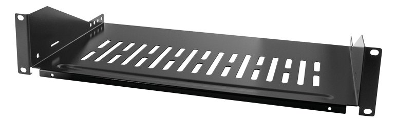 LogiLink Rack - Regal - Schwarz, RAL 9005 - 2U - 48.3 cm (19)