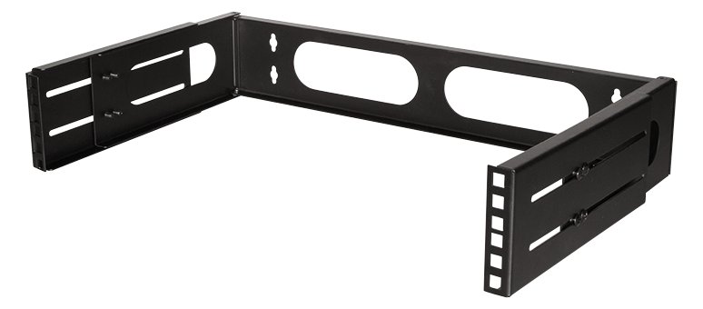 LogiLink Rack Bracket - geeignet für Wandmontage - Schwarz, RAL 9003 - 2U - 48.3 cm (19)