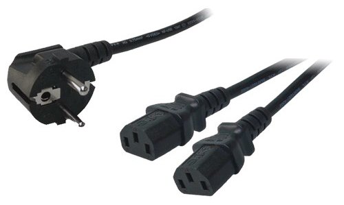 LogiLink Stromkabel - IEC 60320 C13 bis CEE 7/7 (M)