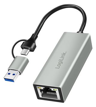 LogiLink USB Adapter 3.2 Gen1 USB-A/C to Gigabit Ethe von LumaTech