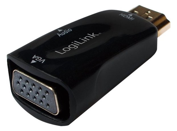 LogiLink Videokonverter - HDMI - VGA - Schwarz