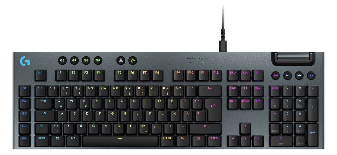 Logitech G G915 X - Tastatur - USB - Tastenschalter: GL Tactile - Schwarz - TL: Deutsch, QWERTZ