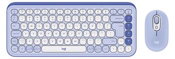 Logitech POP Icon Combo - Tastatur-und-Maus-Set - Bluetooth LE - fliederfarben  - Off-White - TL: US, QWERTY von LumaTech