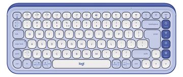 Logitech POP Icon Keys - Tastatur - kabellos - Bluetooth LE - fliederfarben - Off White - TL: US, QWERTY von LumaTech