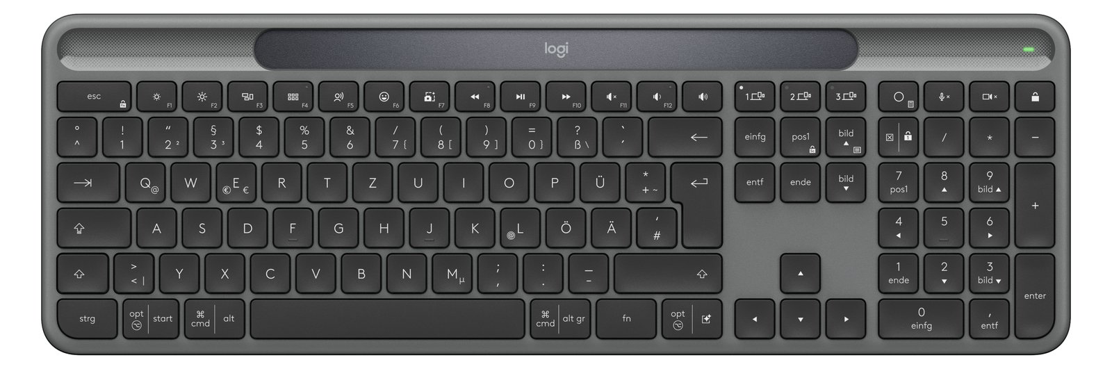 Logitech Signature Slim Solar+ K980 - Tastatur - TL: Deutsch, QWERTZ