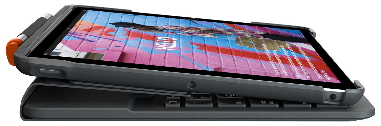 Logitech Slim Folio - Tastatur und Foliohülle für Apple 10.2 iPad (7., 8. & 9. Generation) - TL: Schweiz, QWERTZ